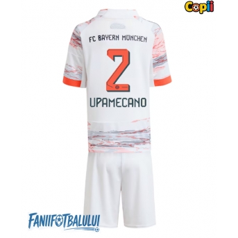 Bayern Munich Dayot Upamecano #2 Echipament de Fotbal Replică 2025-26 Copii Deplasare (+ Șorturi)